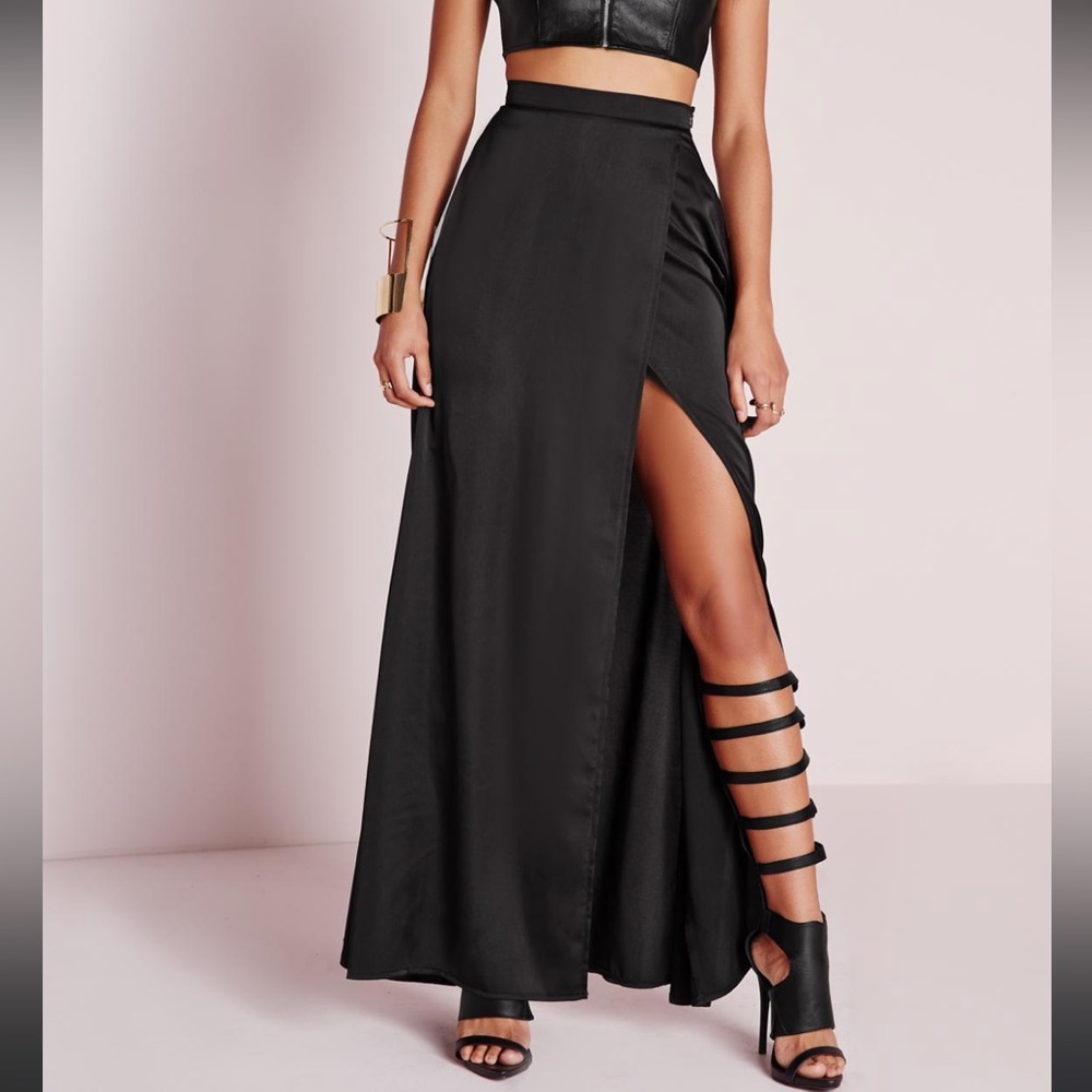 Topshop Black Wrap‎ Skirt Whimsigoth